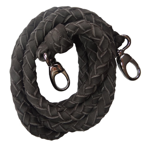FANNY STRAP ROUND BRAID SLATE