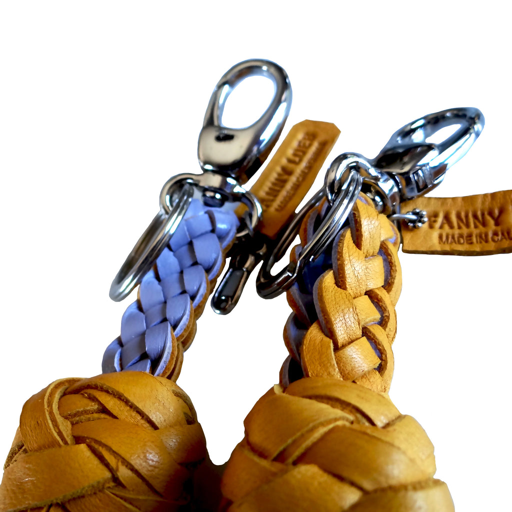 FANNY TASSEL KEYRING SAFFRON & LILAC