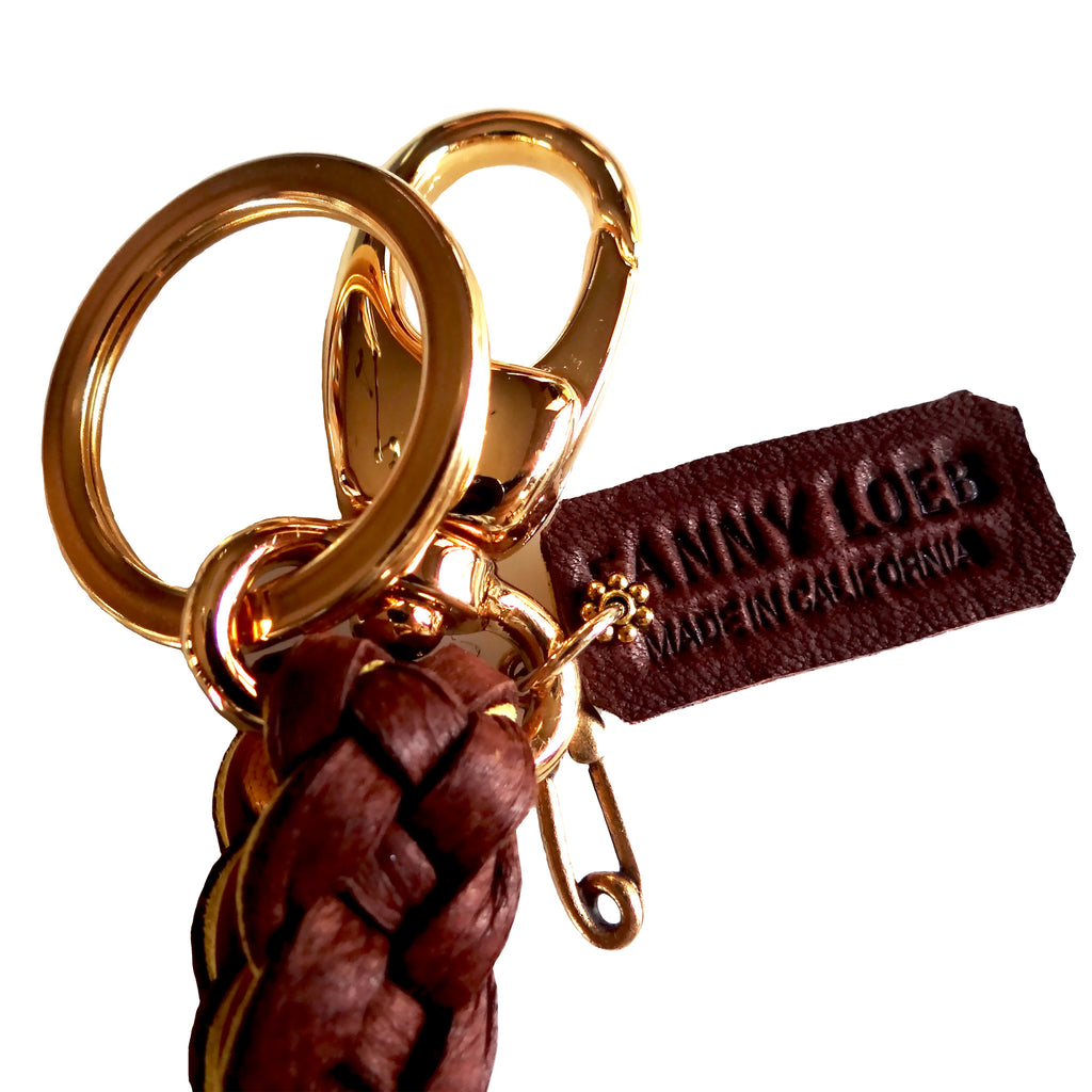 FANNY TASSEL KEYRING CHOCOLATE & CANARY